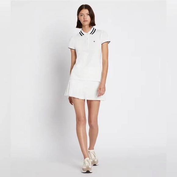 Tory Burch White Pleated Golf Tennis Mini Skirt with Shorts Size Medium - Picture 2 of 16